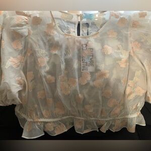 Future Collective Gabriella Karefa Johnson Lace Floral Crop Top Size 3X